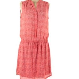 Hilary Radley orange & white sleeveless short dre